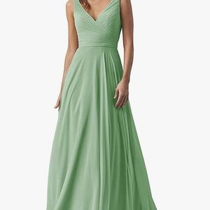 Sage green bridesmaid dress